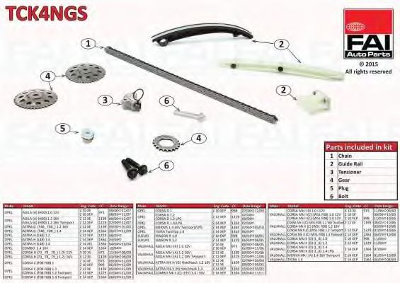 TCK4NGS Fai Комплект ланцюга ГРМ