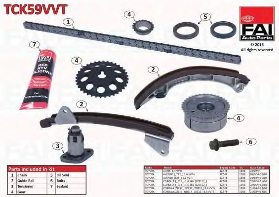 TCK59VVT Fai Комплект цепи ГРМ