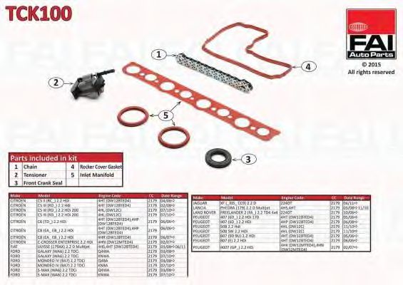 TCK100 Fai Комплект цепи ГРМ