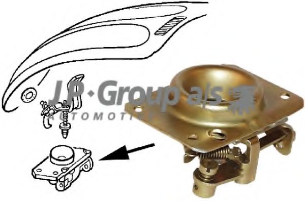8187700906 JP Group Замок капота для Volkswagen Kaefer