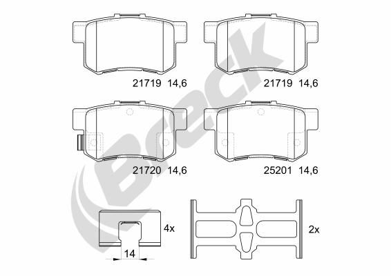 217200070400 Breck Тормозные колодки