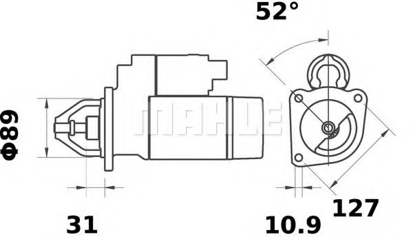MS 65 Mahle Стартер для Daihatsu Materia