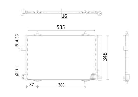 ac938000s Mahle Радиатор кондиционера