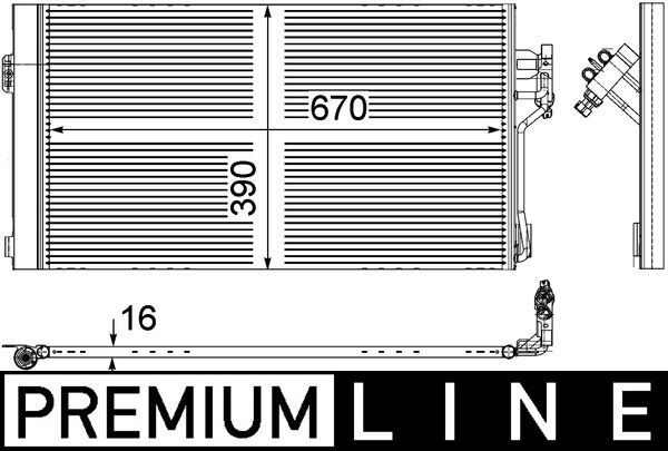 ac761000p Mahle Радиатор кондиционера