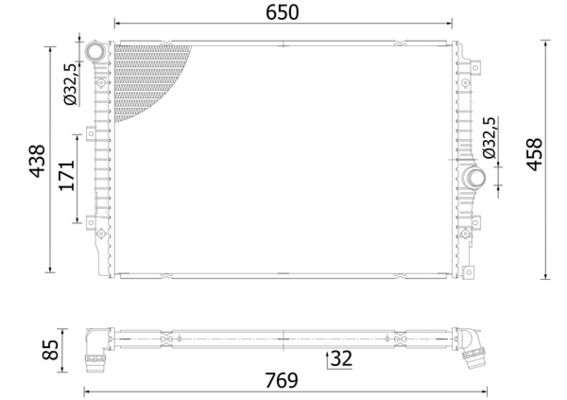 cr2428000s Mahle Радіатор охолодження двигуна для Volkswagen Tiguan
