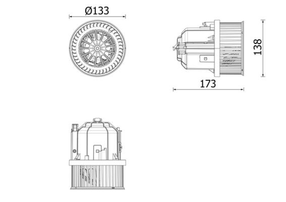ab337000p Mahle Вентилятор салону