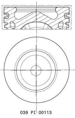 039pi00113010 Mahle Поршень двигуна
