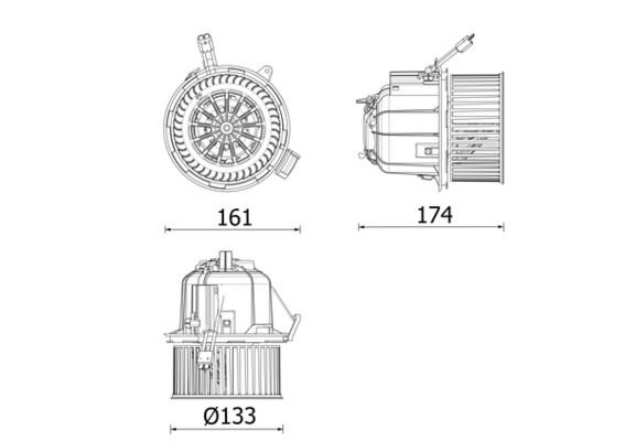 ab328000p Mahle Вентилятор салону