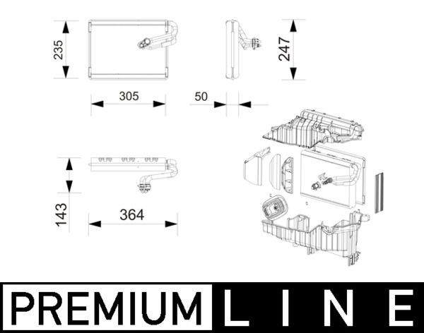 ae269000p Mahle Випарник кондиціонера