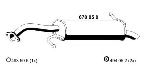 670050 Ernst Глушник вихлопних газів кінцевий