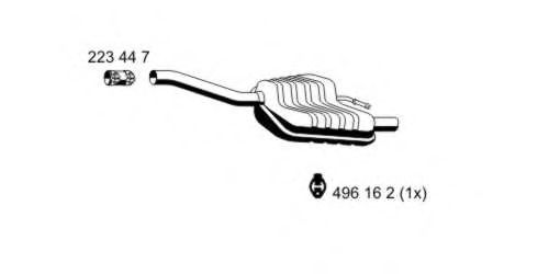 341134 Ernst Глушитель выхлопных газов конечный для Ford Focus