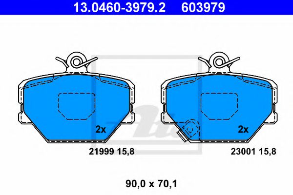 13.0460-3979.2 ATE Гальмівні колодки