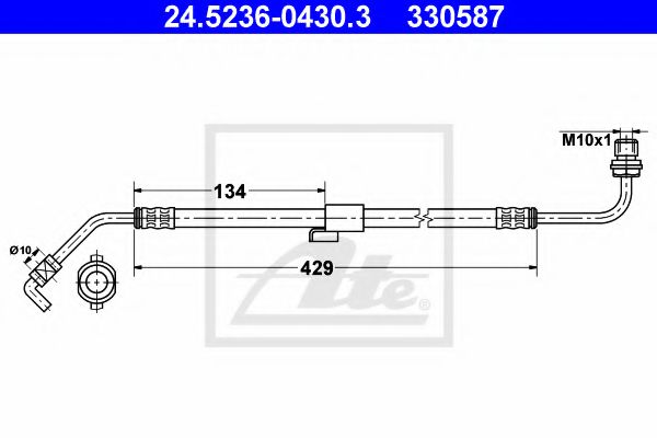 24.5236-0430.3 ATE Гальмівний шланг