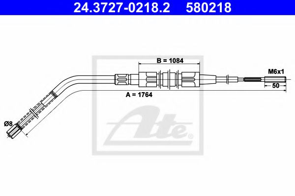 24.3727-0218.2 ATE Трос ручного тормоза для BMW 3 Series