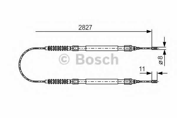 1 987 477 263 Bosch Трос ручного гальма