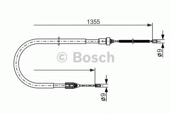 1 987 477 644 Bosch Трос ручного тормоза