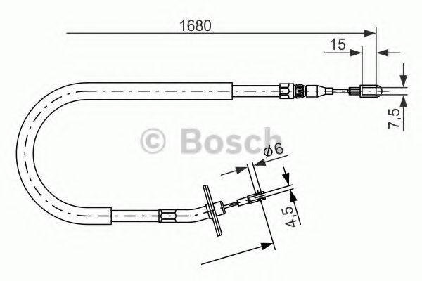 1 987 477 702 Bosch Трос ручного гальма