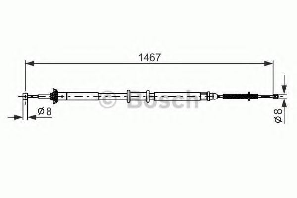 1 987 477 972 Bosch Трос ручного тормоза