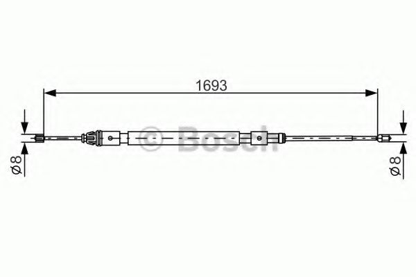1 987 477 993 Bosch Трос ручного гальма