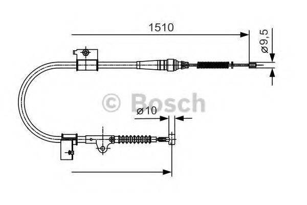 1 987 482 050 Bosch Трос ручного тормоза для Nissan Terrano