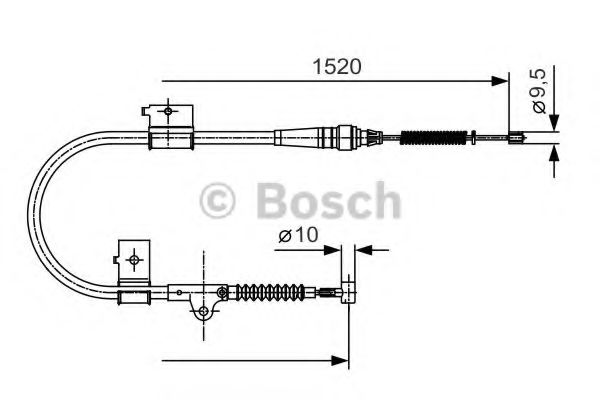 1 987 482 051 Bosch Трос ручного тормоза для Nissan Terrano