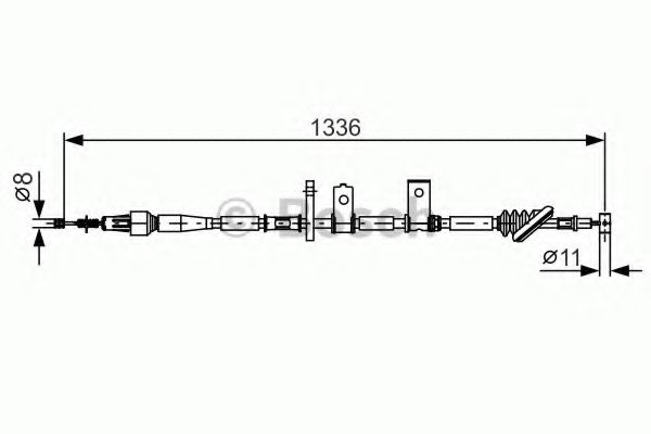 1 987 482 091 Bosch Трос ручного гальма для Suzuki Grand Vitara