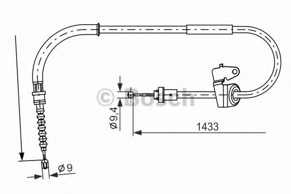 1 987 482 231 Bosch Трос ручного гальма