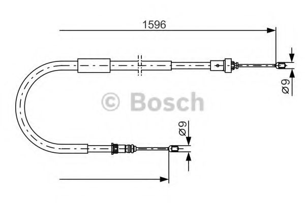 1 987 482 334 Bosch Трос ручного тормоза для Renault Clio