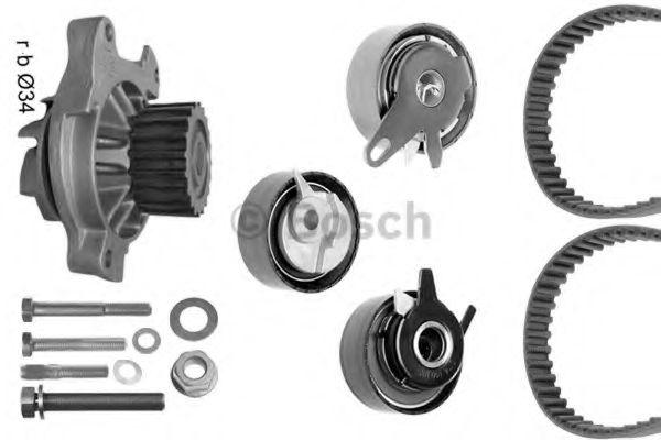 1 987 948 873 Bosch Комплект ременя ГРМ + помпа