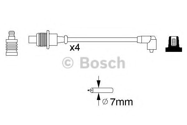 0 986 356 767 Bosch Комплект дротів запалювання