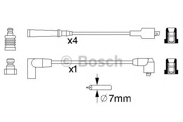 0 986 356 866 Bosch Комплект дротів запалювання для Volvo 240