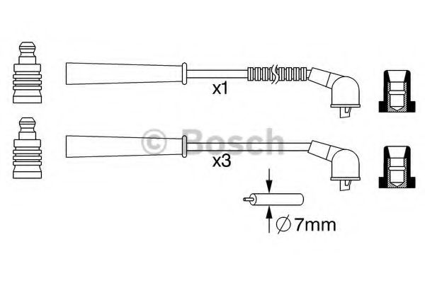 0 986 357 265 Bosch Комплект проводов зажигания для Mazda Demio