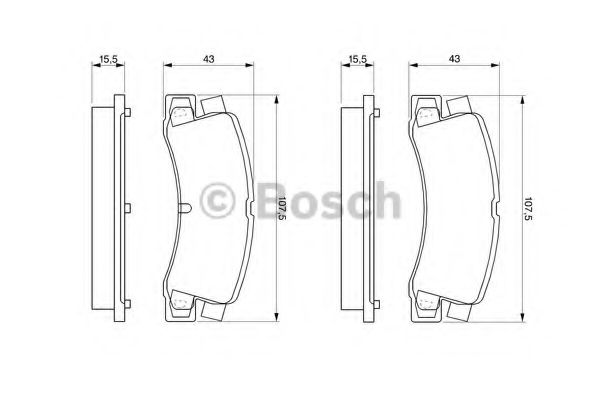 0 986 424 383 Bosch Гальмівні колодки