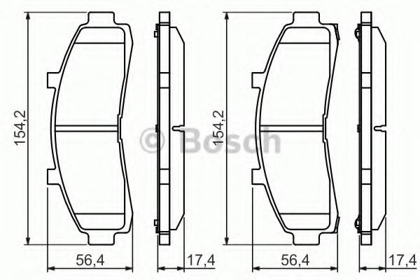 0 986 424 656 Bosch Гальмівні колодки для Ford Explorer