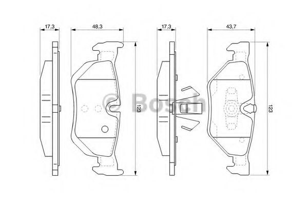 0 986 494 061 Bosch Гальмівні колодки