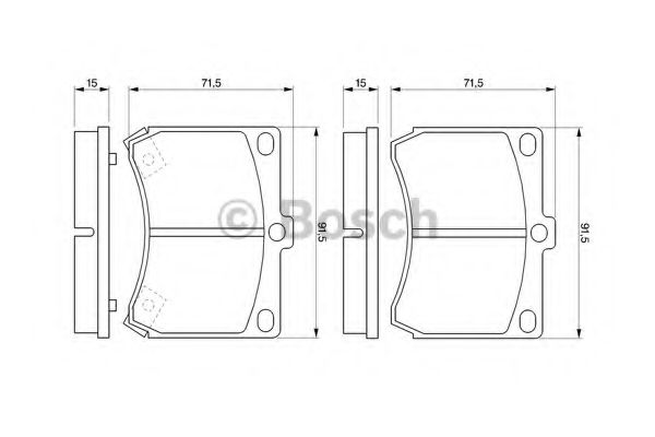 0 986 460 974 Bosch Тормозные колодки