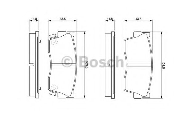 0 986 461 750 Bosch Гальмівні колодки