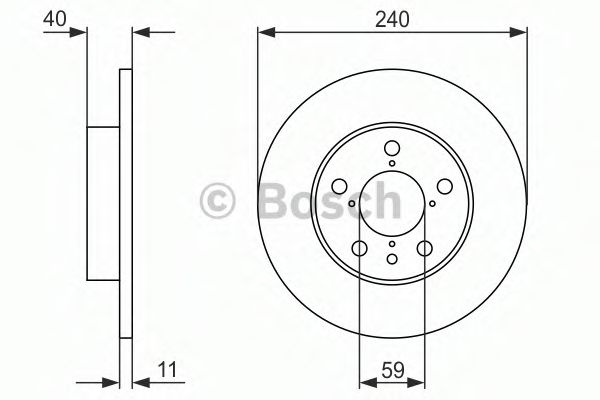 0 986 478 444 Bosch Гальмівний диск