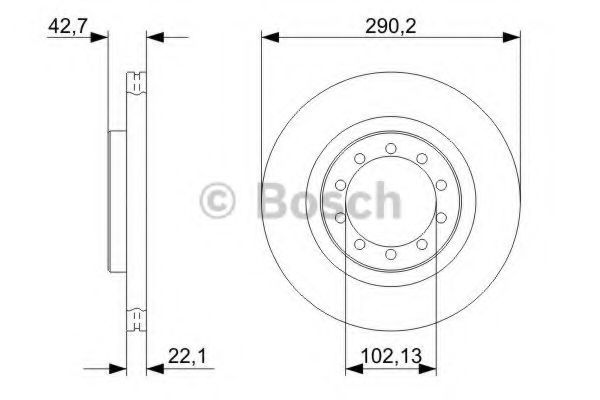 0 986 479 343 Bosch Гальмівний диск для Renault Mascott
