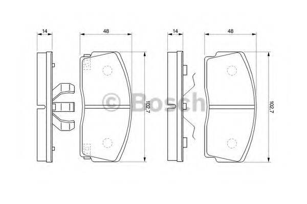 0 986 493 390 Bosch Гальмівні колодки