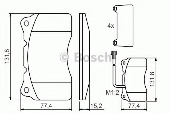 0 986 494 069 Bosch Гальмівні колодки для Alfa Romeo 156