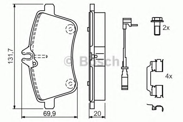 0 986 494 085 Bosch Тормозные колодки