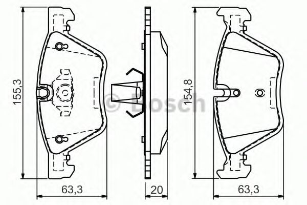 0 986 494 118 Bosch Гальмівні колодки