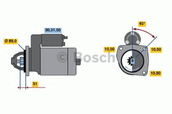 0 986 010 980 Bosch Стартер