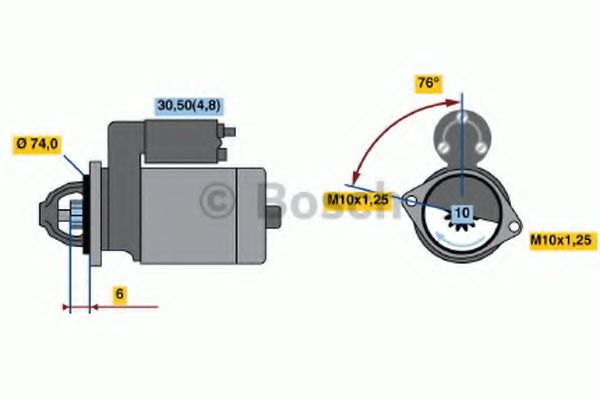 0 986 017 500 Bosch Стартер