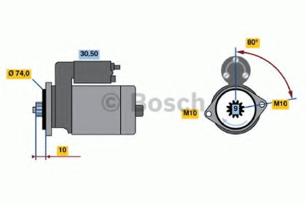 0 986 018 701 Bosch Стартер