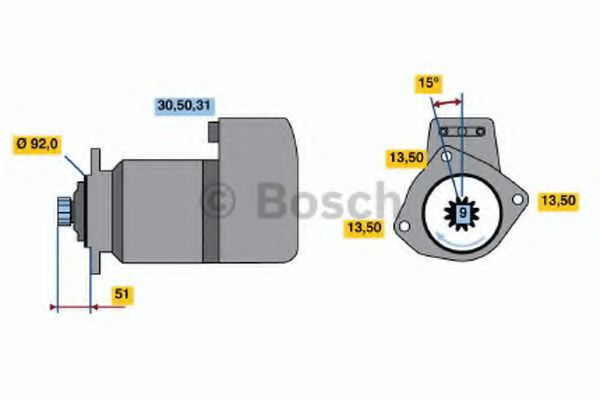 0 986 019 000 Bosch Стартер