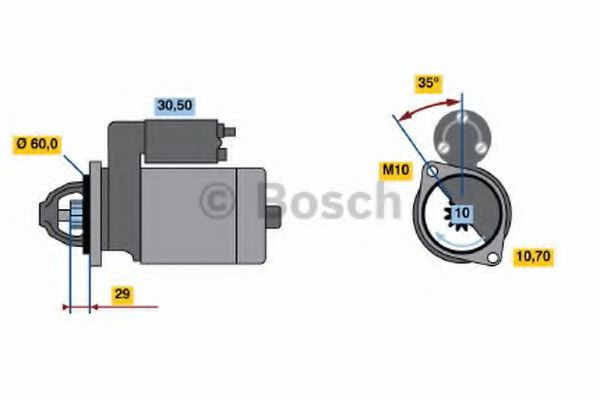 0 986 019 500 Bosch Стартер