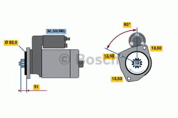 0 986 021 480 Bosch Стартер
