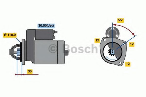 0 986 023 860 Bosch Стартер для Volkswagen LT